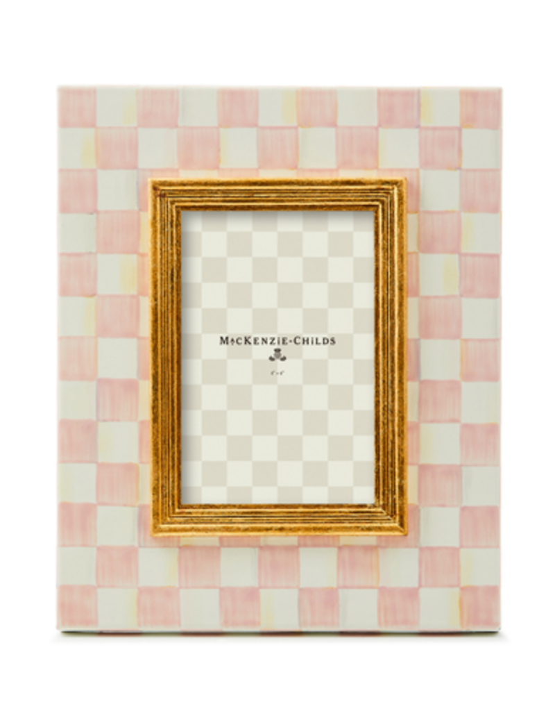 MacKenzie-Childs rosy check 4" x 6" frame