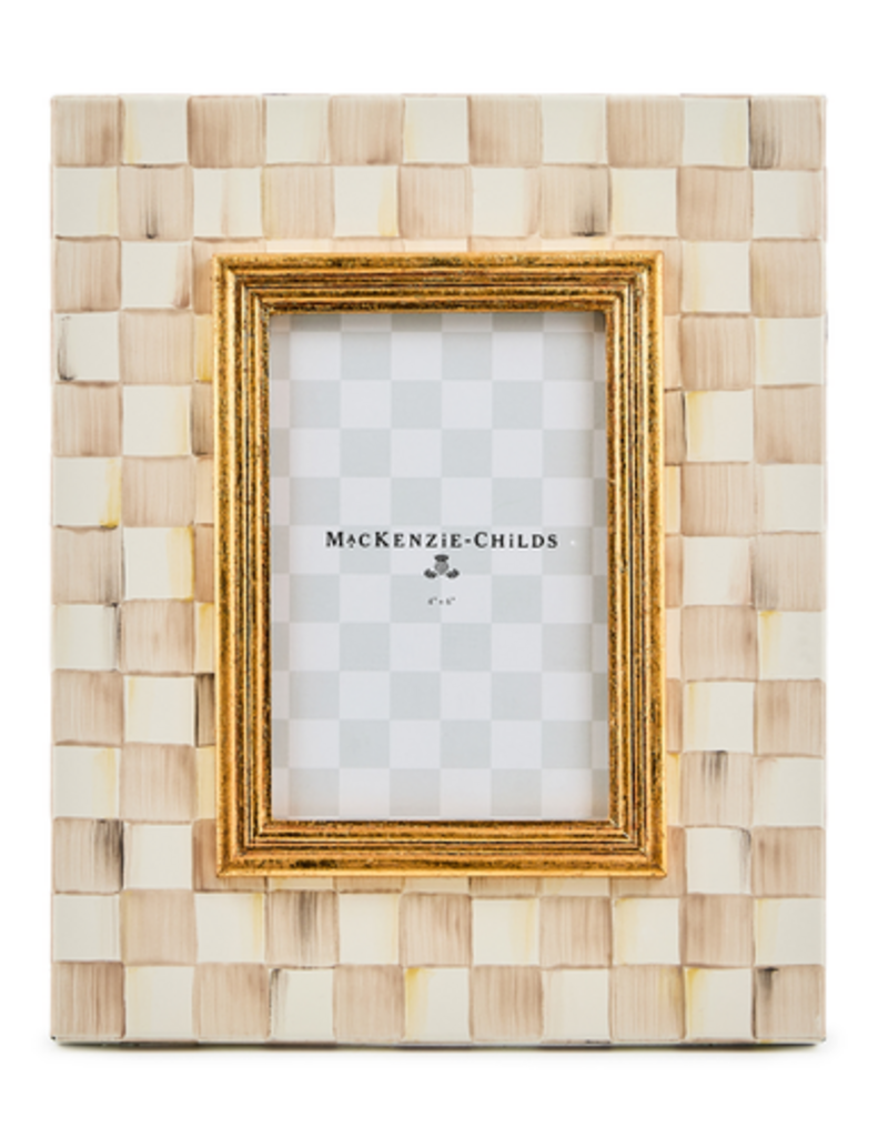 MacKenzie-Childs mocha check 4" x 6" frame