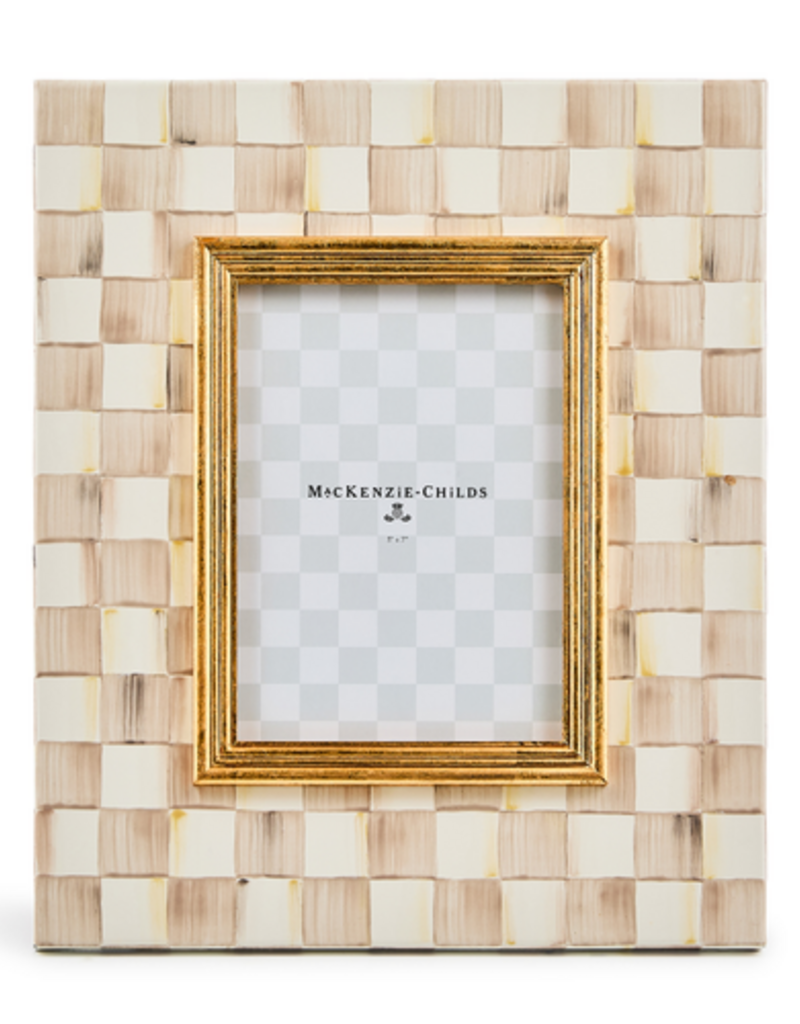 MacKenzie-Childs mocha check 5" x 7" frame