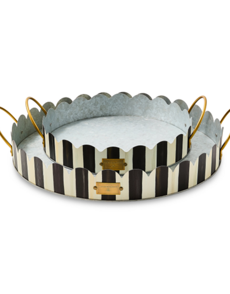 MacKenzie-Childs courtly stripe serving trays, set of 2