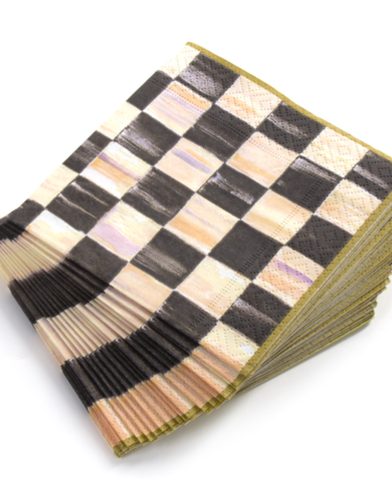 MacKenzie-Childs courtly check cocktail paper napkins
