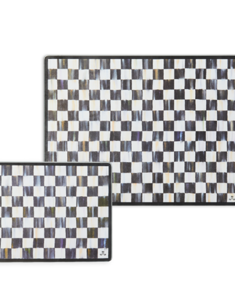MacKenzie-Childs courtly check glass cutting boards, set of 2