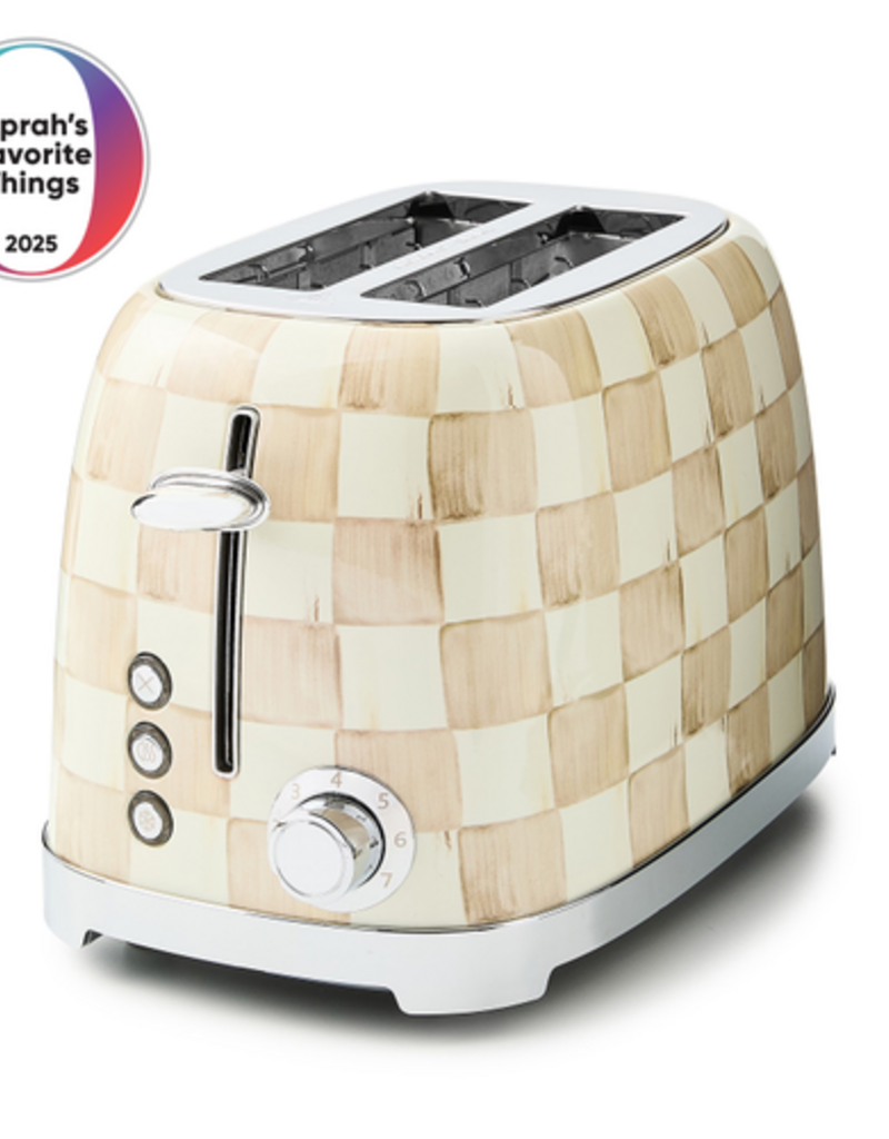 MacKenzie-Childs mocha check 2-slice toaster