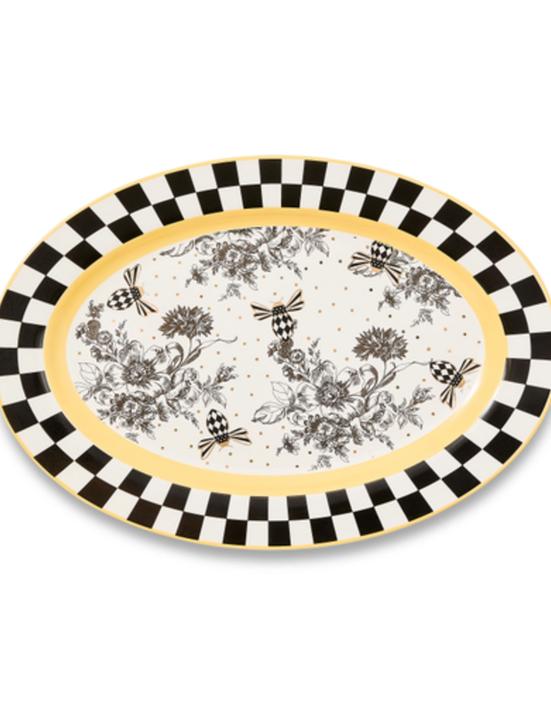 MacKenzie-Childs bee toile oval platter