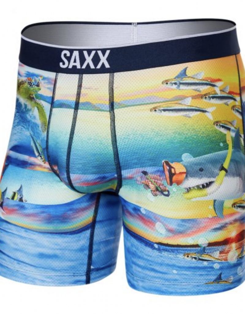 SAXX VOLT BREATHABLE MESH BOXER BRIEF LOCALS ONLY-MULTI M