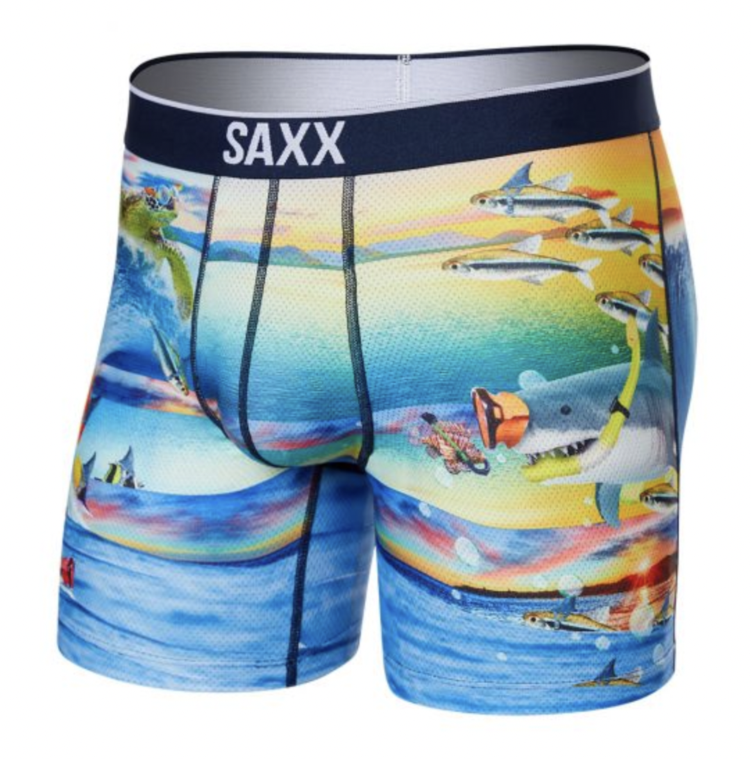 SAXX VOLT BREATHABLE MESH BOXER BRIEF LOCALS ONLY-MULTI M