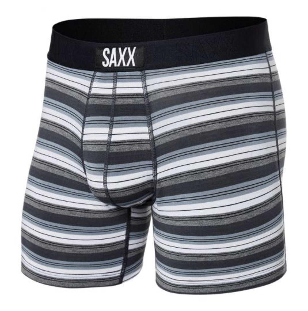 SAXX VIBE SUPER SOFT BOXER BRIEF FREEHAND STRIPE-GREY XL