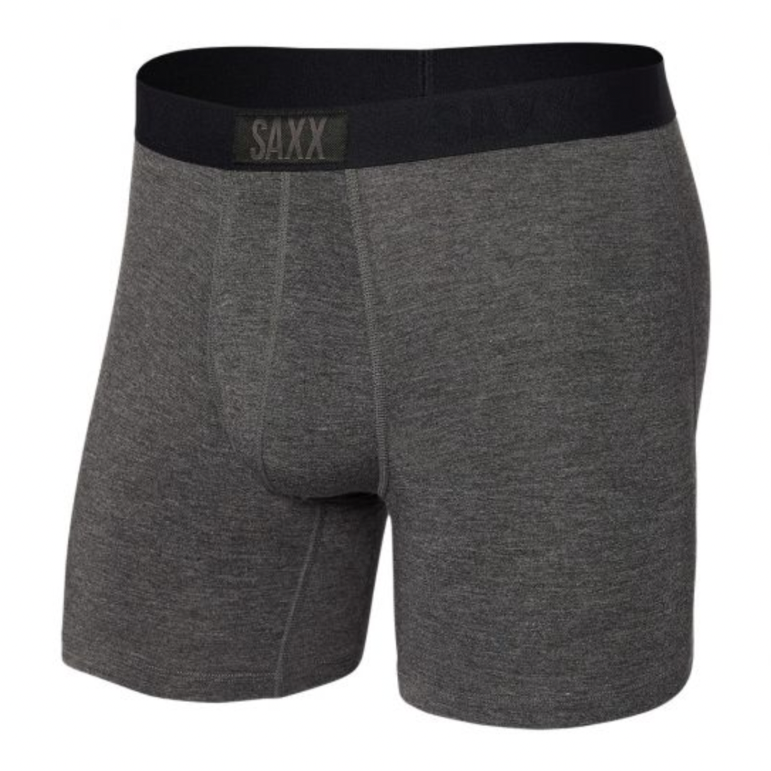 SAXX VIBE SUPER SOFT BOXER BRIEF GRAPHITE HEATHER XXL