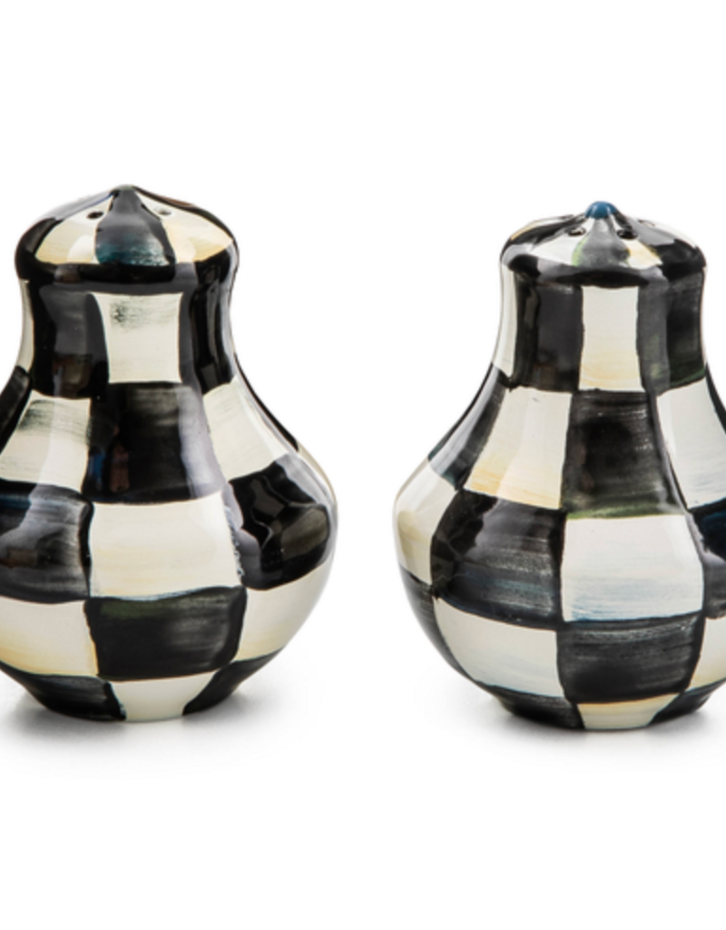 MacKenzie-Childs courtly check salt & pepper shakers