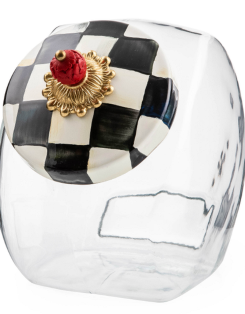 MacKenzie-Childs courtly check cookie jar