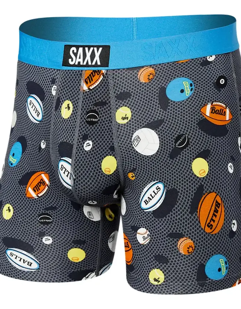 SAXX VIBE SUPER SOFT BOXER BRIEF BALLS TO THE WALLS-BLACK XXL