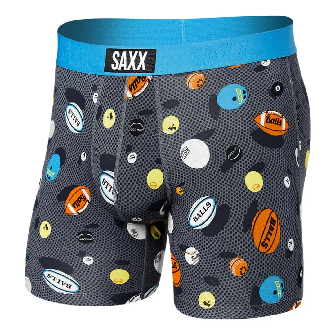 SAXX VIBE SUPER SOFT BOXER BRIEF BALLS TO THE WALLS-BLACK XXL