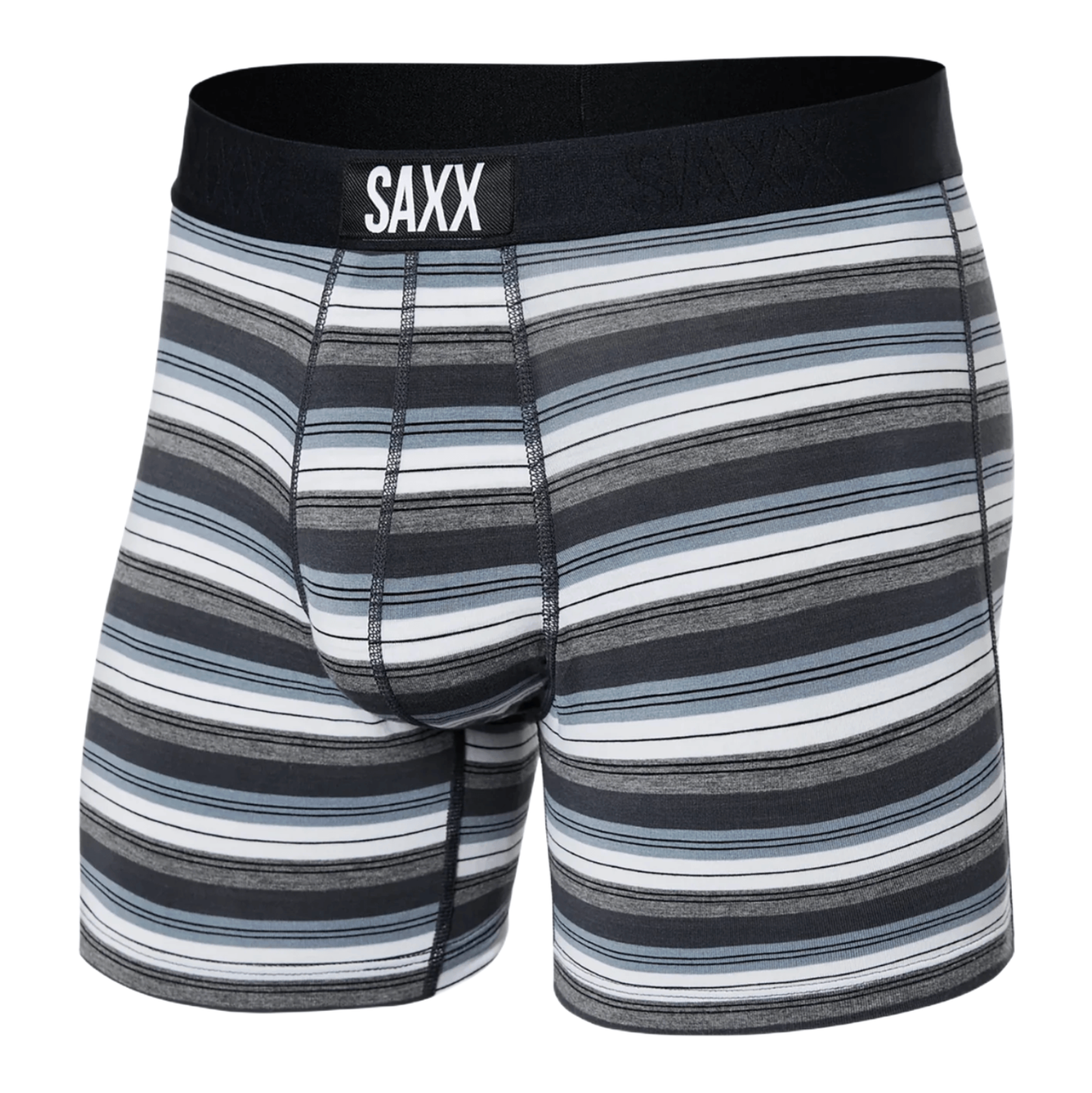 SAXX VIBE SUPER SOFT BOXER BRIEF FREEHAND STRIPE-GREY XXL