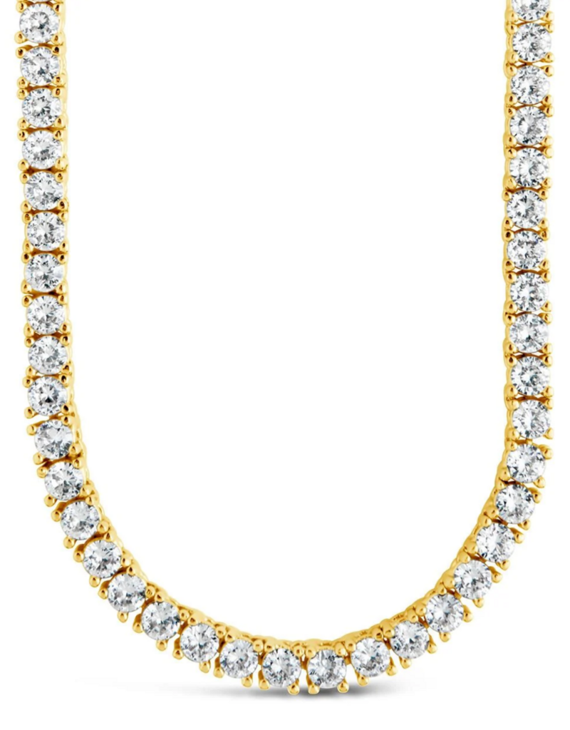 STERLING FOREVER CECIL CZ TENNIS NECKLACE 16"