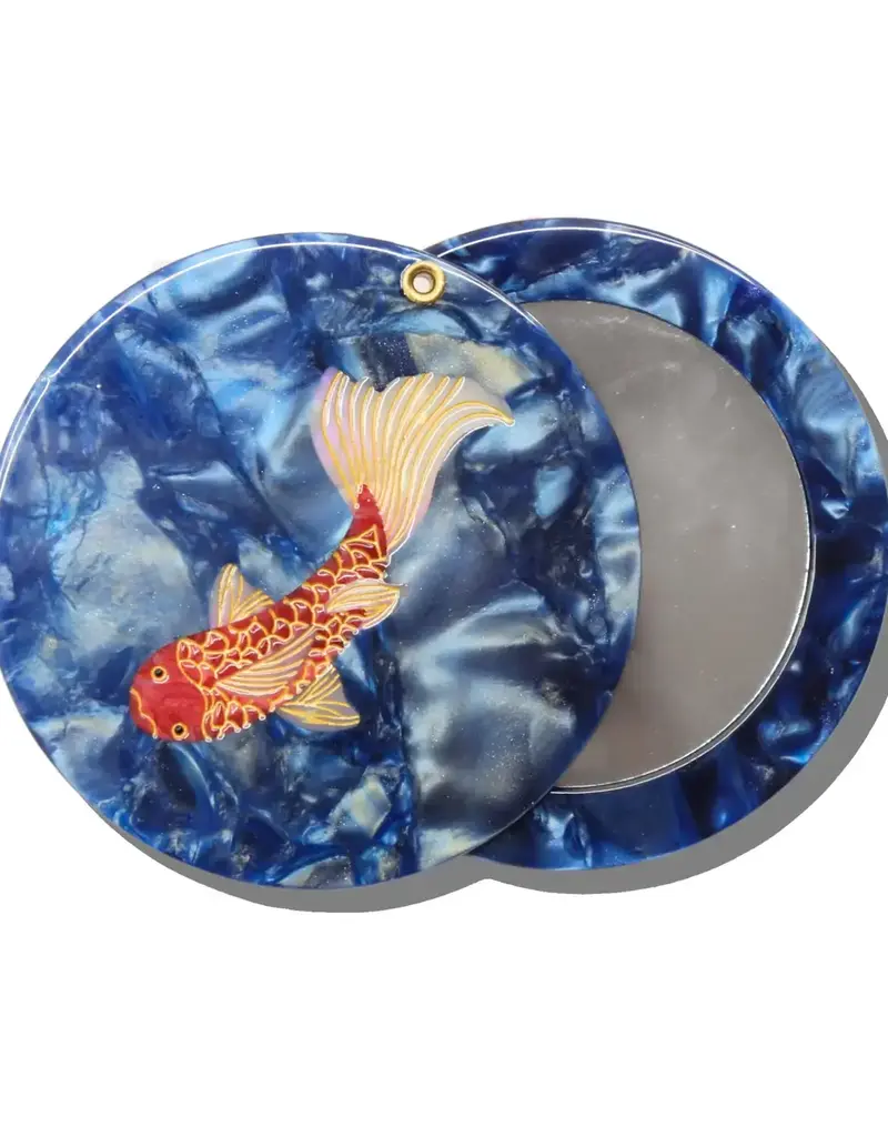 SOLAR ECLIPSE HAND-PAINTED COMPACT MIRROR