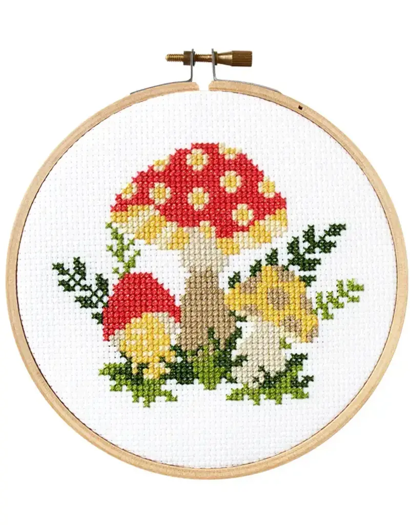THE STRANDED STITCH MUSHROOM CROSS STITCH KIT