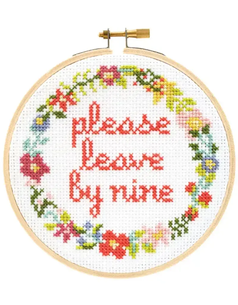 THE STRANDED STITCH PLEASE LEAVE BY NINE CROSS STITCH KIT