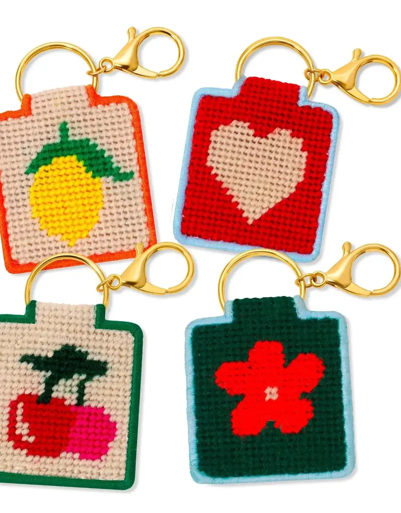 LUCKY FEATHER NEEDLEPOINT KEYCHAIN KIT