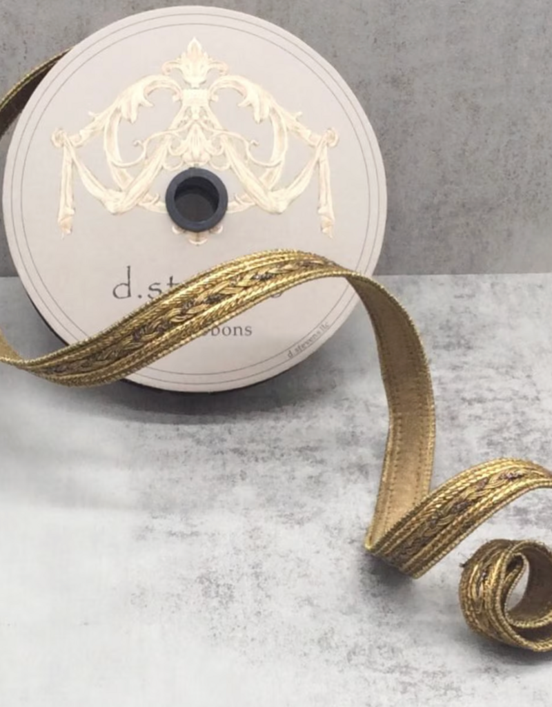 D STEVENS METALLIC BRAID WIRED CURLING RIBBON