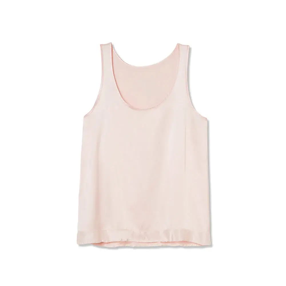 PJ HARLOW WILLOW SATIN TANK WITH RUFFLE