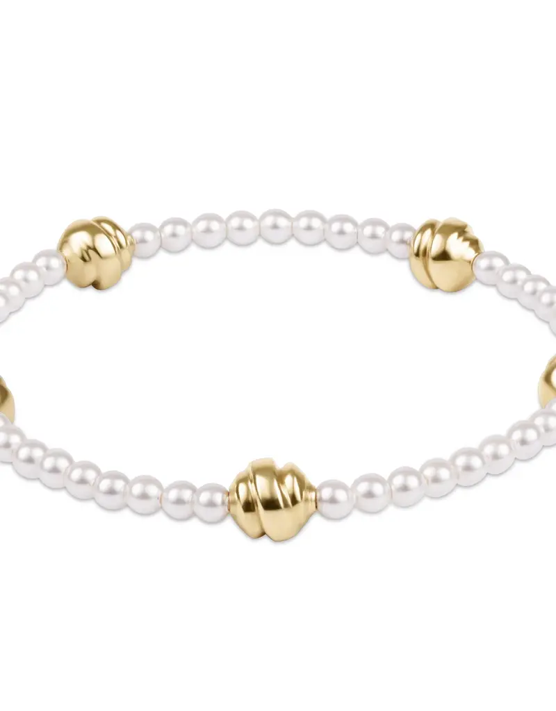 ENEWTON ADMIRE SMALL GOLD 3MM PEARL BRACELET