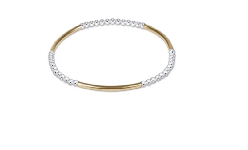 ENEWTON BLISS BAR PATTERN MIXED METAL  2.5MM BRACELET