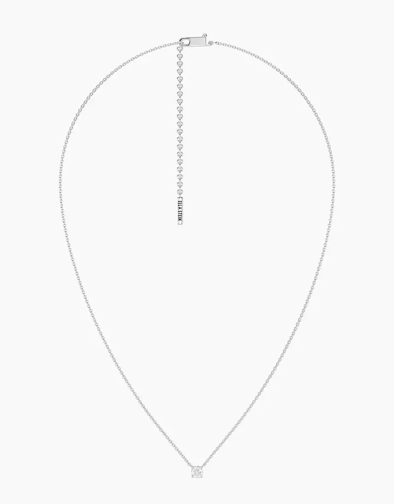ELLA STEIN LAB GROWN .25 CT ROUND DIAMOND NECKLACE-SILVER
