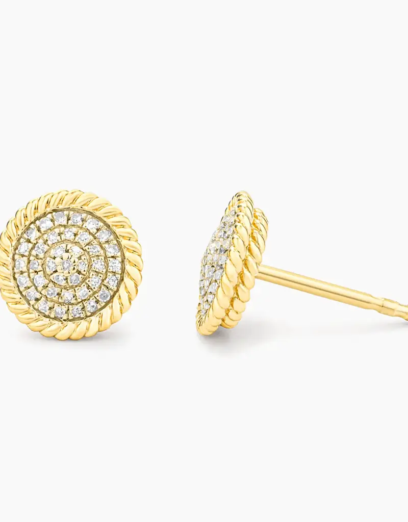 ELLA STEIN CIRCLE ROPE STUD EARRINGS