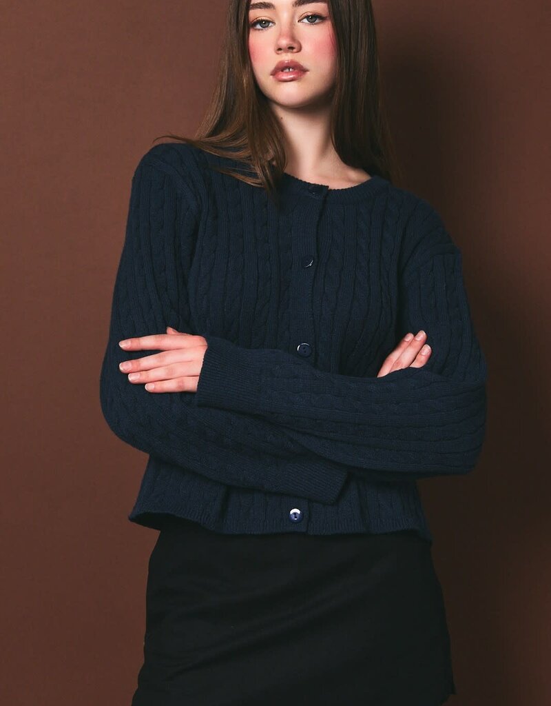 LE LIS DAKOTA SWEATER-NAVY