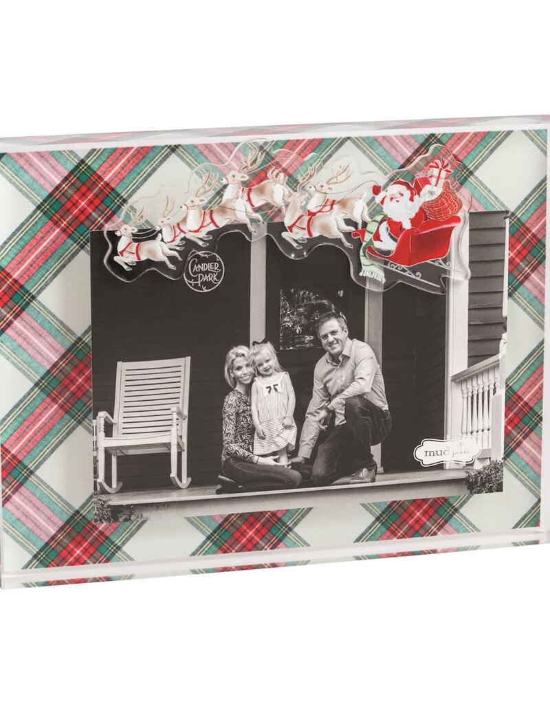 MUD PIE SLEIGH TARTAN ACRYLIC FRAME-MAGNETIC