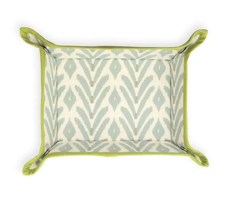 LAURA PARK DESIGNS PETITE FROND BLUE SNAP TRAY