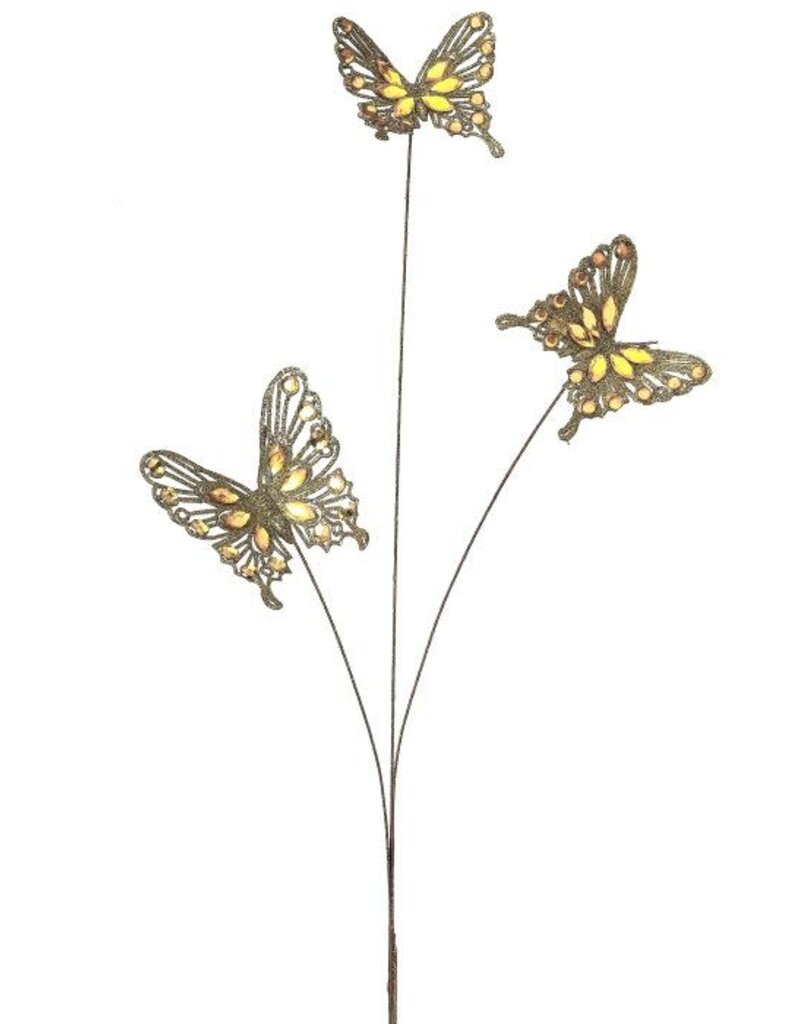 REGENCY INTERNATIONAL GOLD WINTER JEWEL BUTTERFLY SPRAY