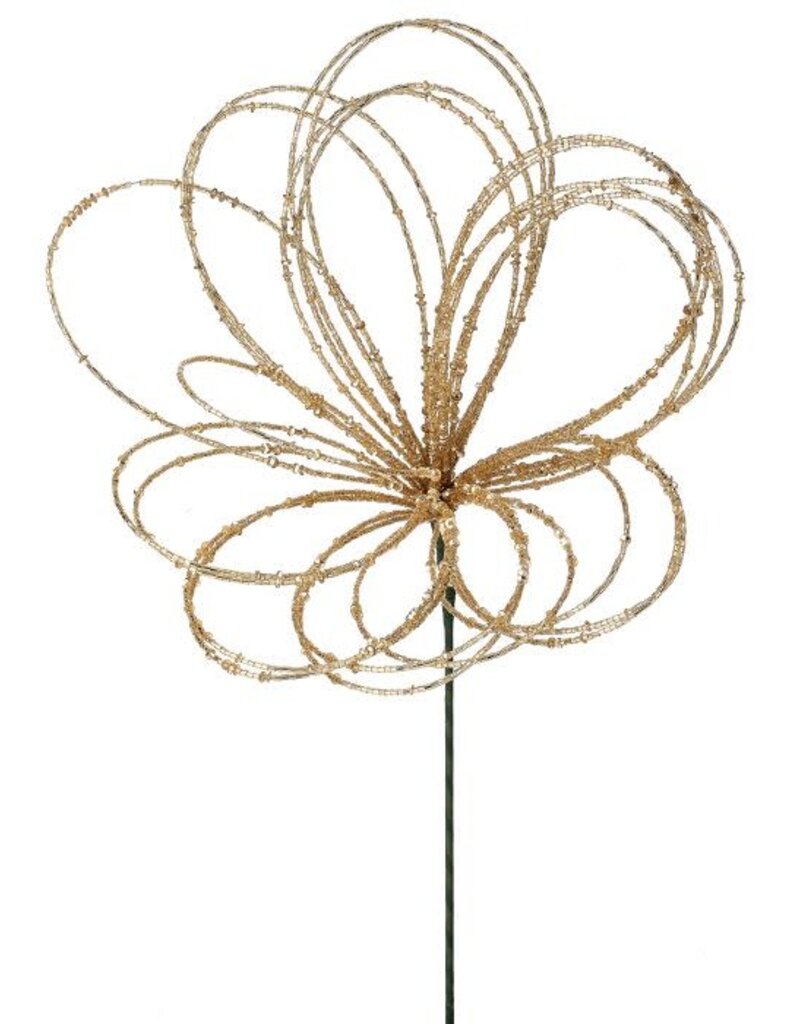 REGENCY INTERNATIONAL GOLD BEADED FLOWER STEM