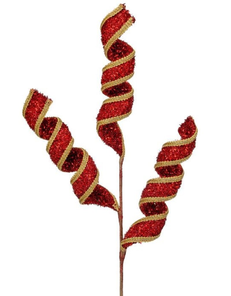 REGENCY INTERNATIONAL RED EMBROIDERED EDGE CURLY SPRAYS