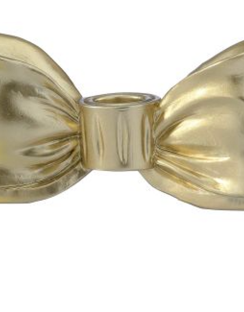 REGENCY INTERNATIONAL CHAMPAGNE BOW CANDLE HOLDERS