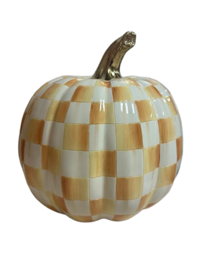 MacKenzie-Childs amber check medium pumpkin