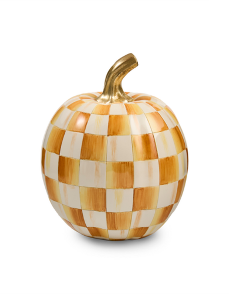 MacKenzie-Childs amber check small pumpkin