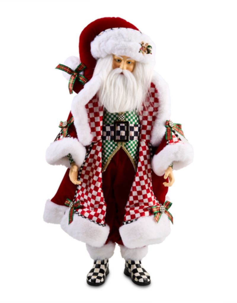 MacKenzie-Childs check it out fabric santa claus