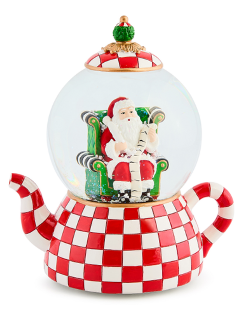 MacKenzie-Childs check it out teapot snow globe
