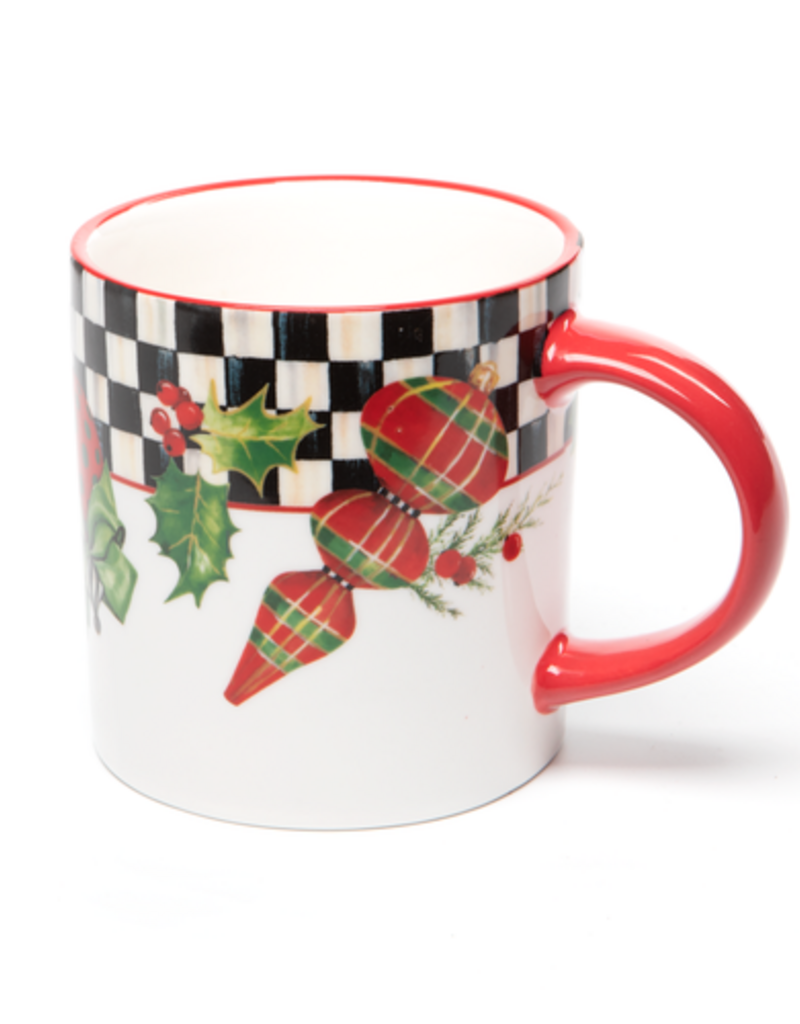 MacKenzie-Childs deck the halls mugs, set of 4