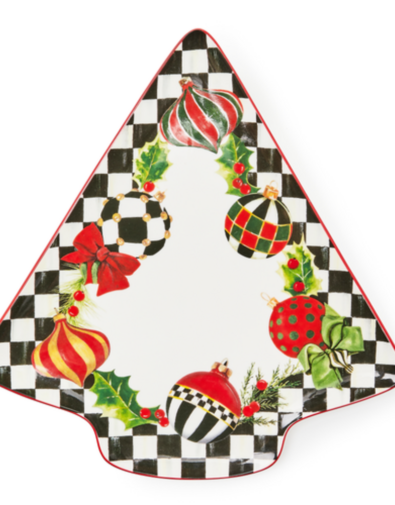 MacKenzie-Childs deck the halls tree serving platter