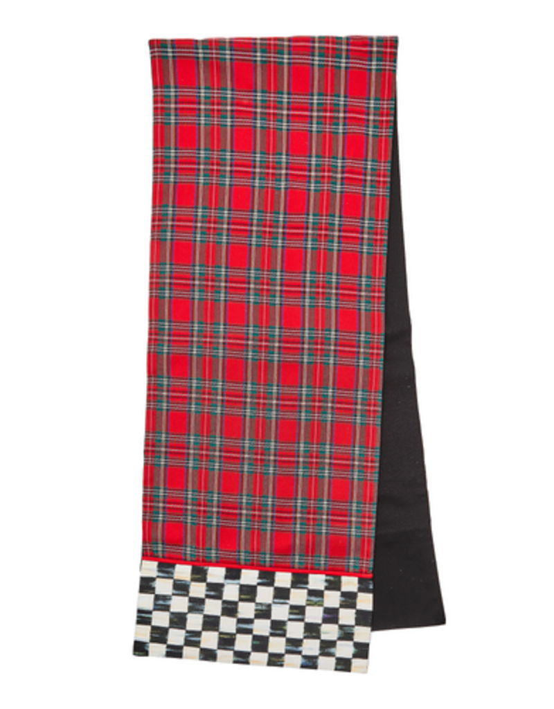MacKenzie-Childs red tartan check table runner