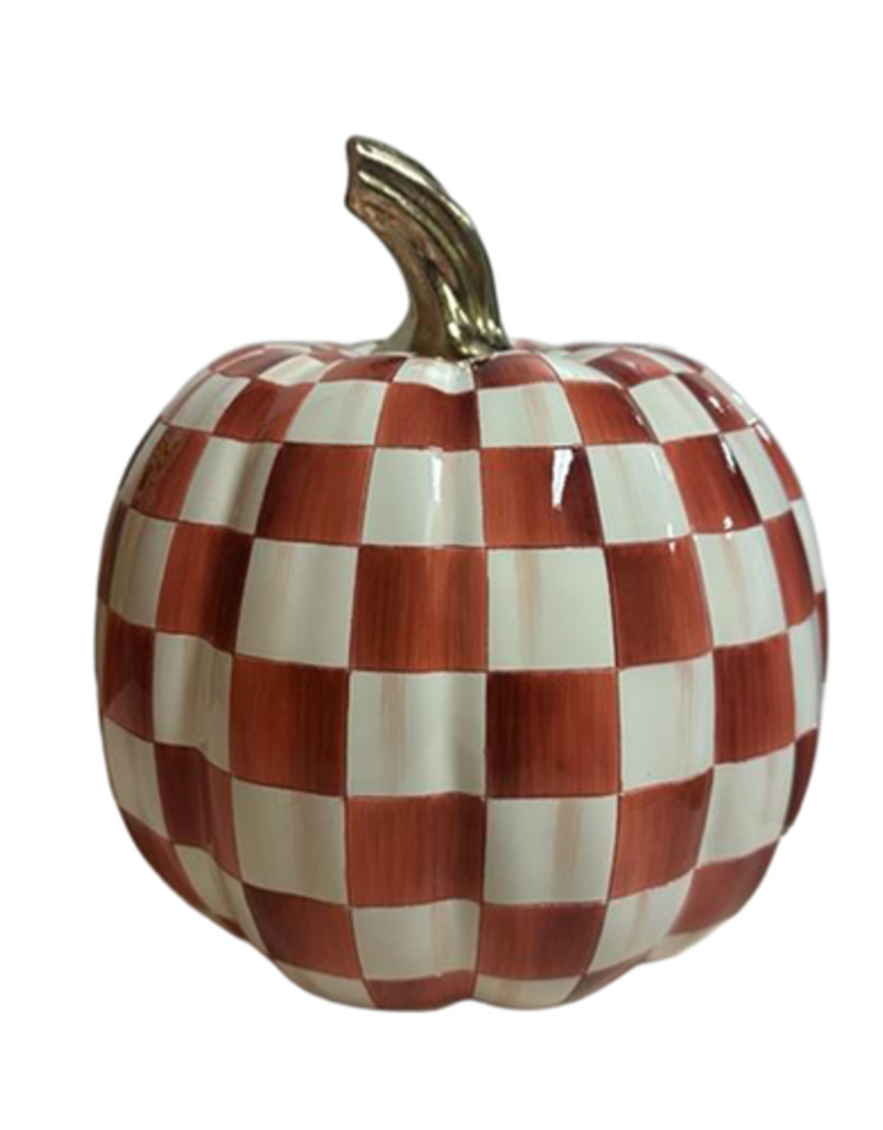 MacKenzie-Childs paprika check medium pumpkin