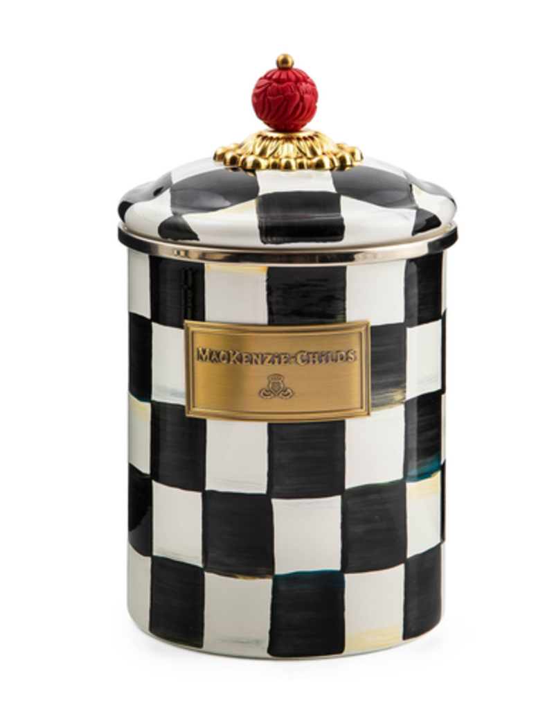 MacKenzie-Childs courtly check medium canister