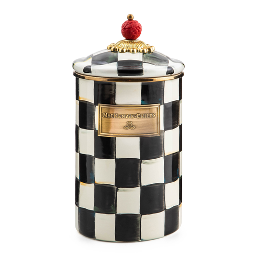 MacKenzie-Childs courtly check large canister