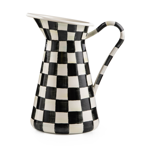 MacKenzie-Childs courtly check large practical pitcher
