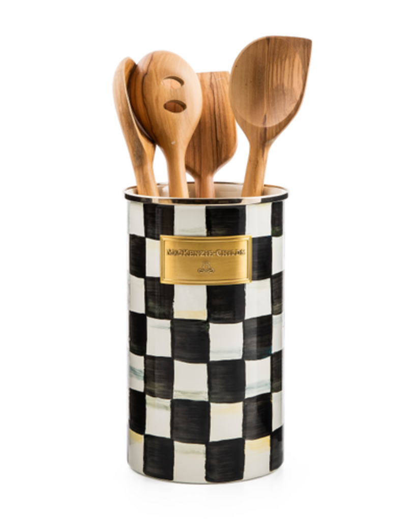 MacKenzie-Childs courtly check utensil holder