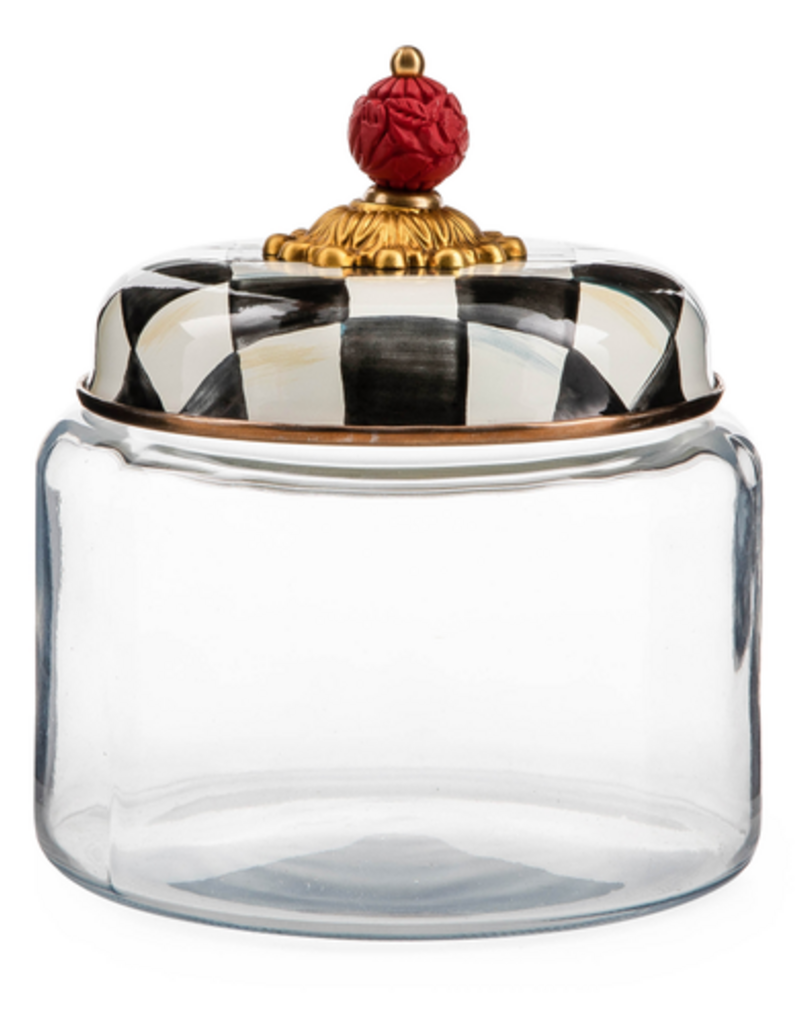 MacKenzie-Childs courtly check small kitchen canister