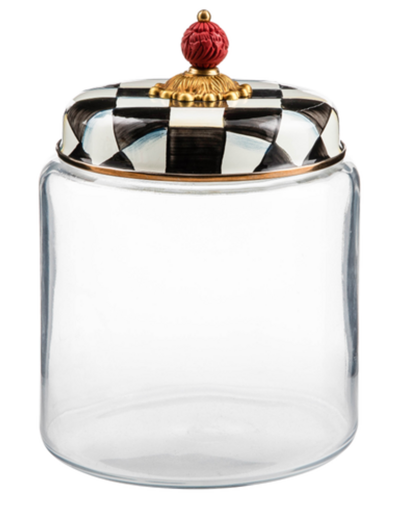 MacKenzie-Childs courtly check large kitchen canister