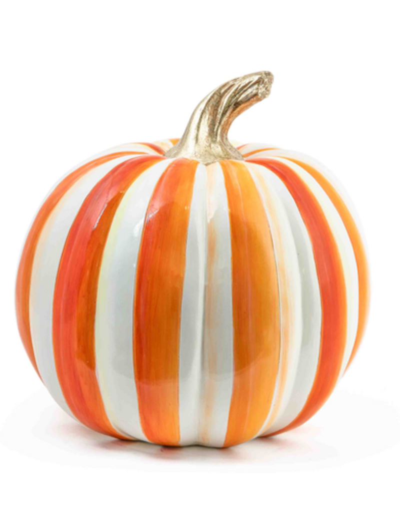 MacKenzie-Childs orange stripe medium pumpkin